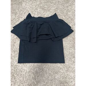 Kirra black peplum mini bandage skirt size XS